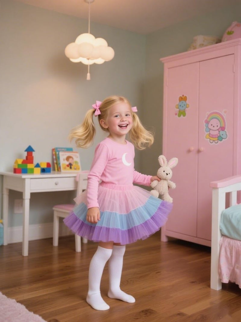Zando Tutu for Toddler Girls Kids 4 Layers 2-8 Years Halloween Princess Dress up Soft Puffy Tulle Birthday Dance Skirt - Image 4